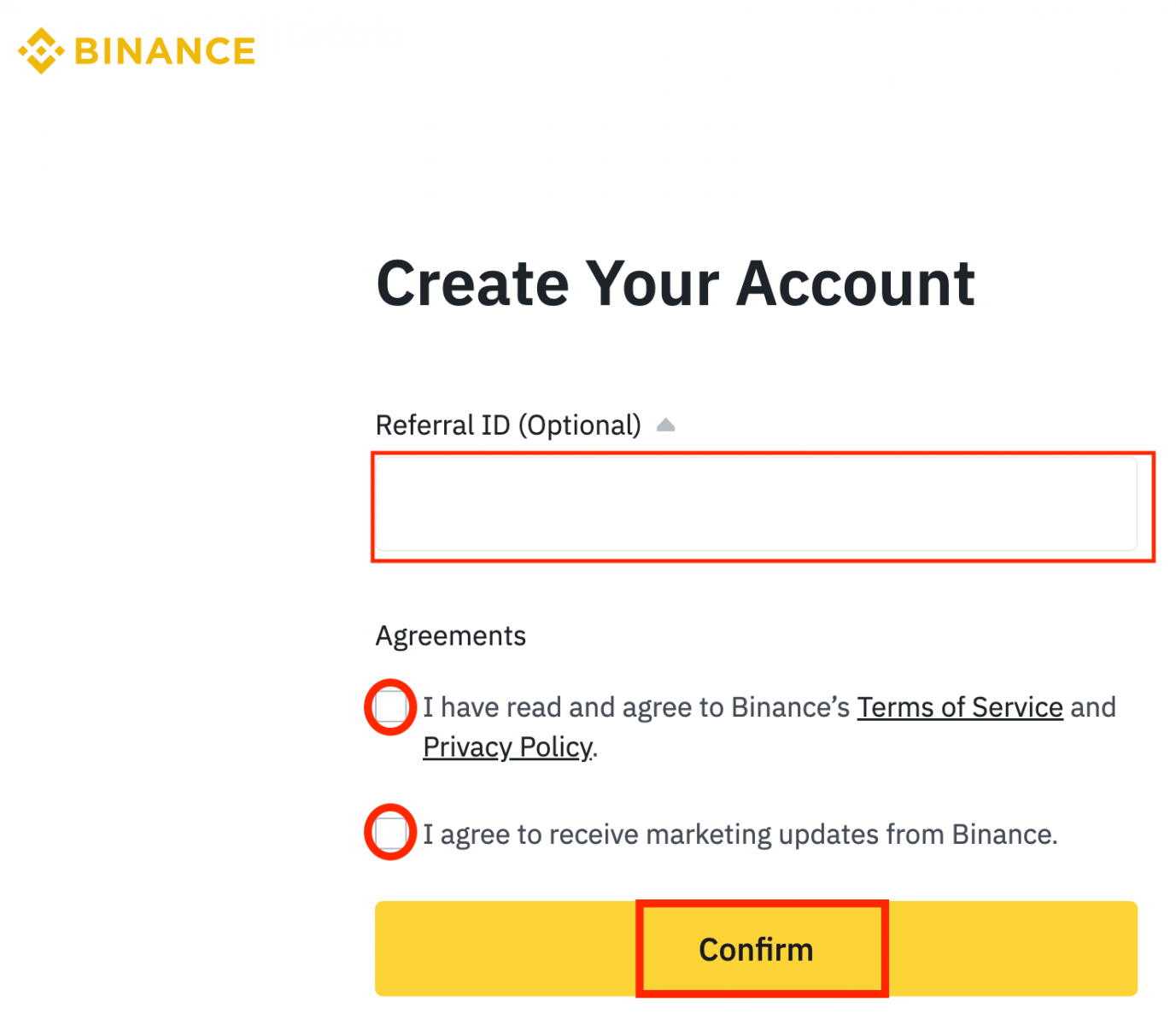 如何在 Binance 中注册和验证帐户